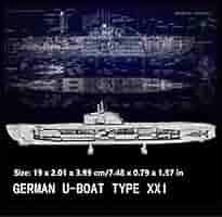 Amazon | uボートxxiの金属モデル 組立てキット ドイツ潜水艦